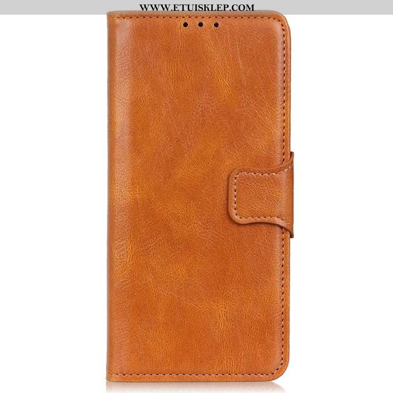 Etui Folio do Samsung Galaxy M23 5G Dwustronne Zapięcie Z Efektem Skóry